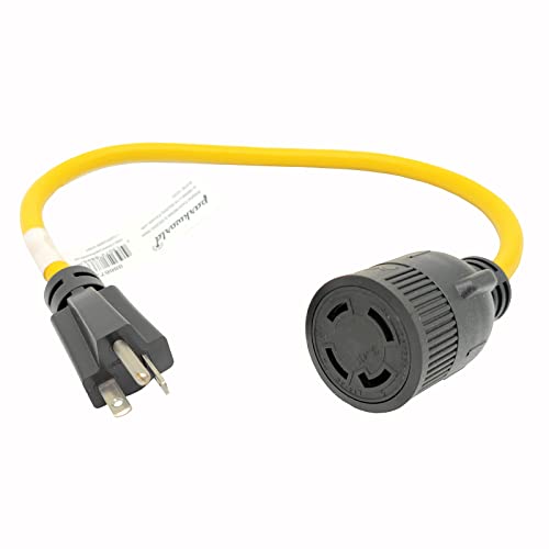 Image of Parkworld 886672 Adapter Cord 5-20 Male Plug to Locking L14-30 Female Receptacle (2FT)