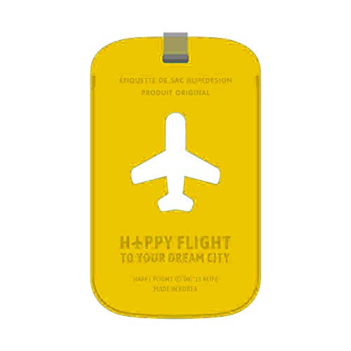 ALIFE HAPPY FLIGHT スクエアラゲージタグ イエロー