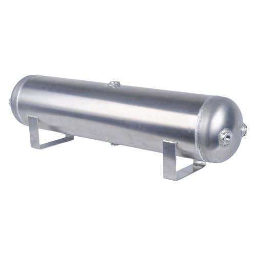 ZHSYMX 5 Gallon (18 Liter) 6 Ports Compressed air Storage Tank air Ride Receiver Tank for Air Ride Suspension Car Train Truck Horn Silver