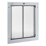Plexidor Dog Door Clear Glass Insert for French Doors - Energy Efficient Clear Glass Pet Door