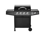CosmoGrill 4+1 Series Gas BBQ with Side Barbecue Burner and Storage (4+1 BBQ with Cover)