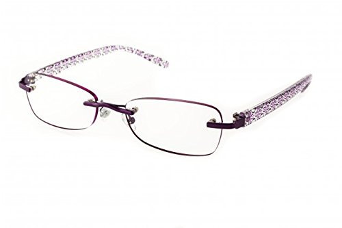 Foster Grant Women's Daniella Round Readers (Purple, 1.00)