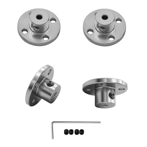 winwill 4 conectores de acoplamento de flange de liga de alumínio de 3 mm, modelo de guia rígido, acessórios de acoplamento para eixo de eixo para motores de modelos RC DIY