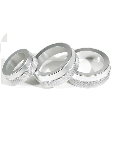 Temperature Adjustment Knob Air Conditioning Volume Switch Knob Ring Climate Control HVAC (Silver)