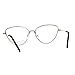 SA106 Womens Metal Rim Cat Eye Clear Lens Fashion Eye Glasses Gold