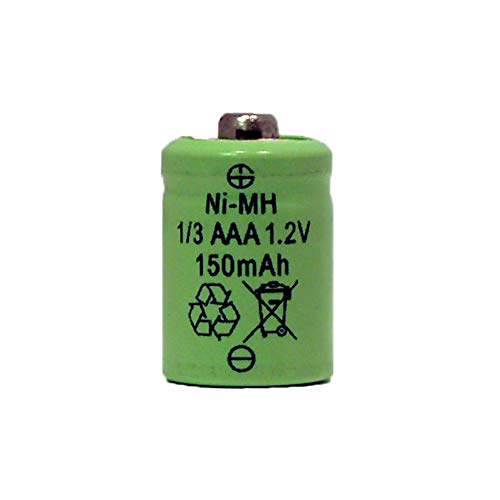 1/3 AAA 150 mAh Button Top NiMH Battery (for Solar Lights) (3)