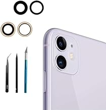 2Pcs/Set 11 Replacement Camera Glass Lens for iPhone 11 Rear Rear Camera Glass Replacement Lens Cover+Repair Kit, Anti-Lens Scratch & Waterproof