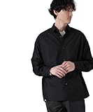 [ナノ・ユニバース] ビッグドレープ シャツ 長袖 メンズ S 010 ブラック 672-5120204