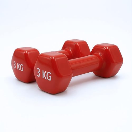 Image of Vinyl Dumbbells (red, 3kg)