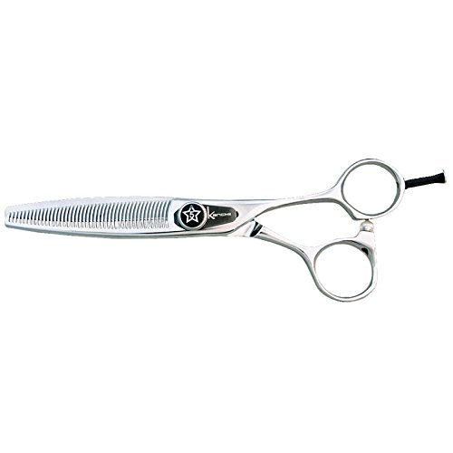 Flame Level-3 8 Inches Semi-convex Edge Scissor in Silver Color