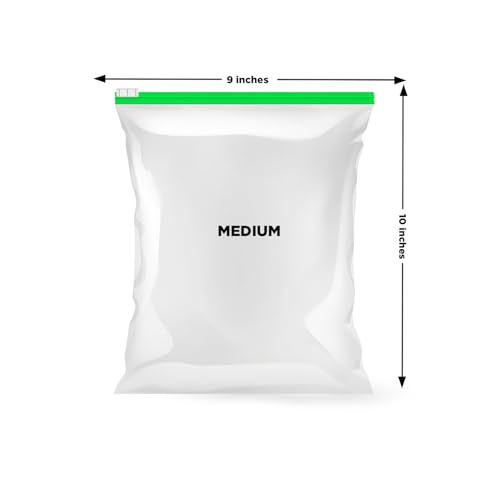 Image of Ezee Plastic Reusable Multi-Purpose Slider Bag 9x10 Inch | Zip Lock & Vegetable Storage | Freeze Bag I Pack of 10