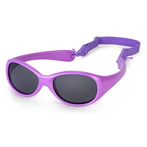 Hifot Gafas de sol para bebés niño Niña, protección UV polarizadas niños Gafas de sol templos No plegable - De 6 meses a 2 años