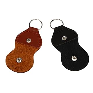 Tuccbay Lot de 2 étuis en cuir pour médiators et clés Noir Marron - Les Beatles, Paul McCartney, John Lennon, RIngo Starr, George Harrison Tuccbay Lot de 2 étuis en cuir pour médiators et clés Noir Marron – Image 5