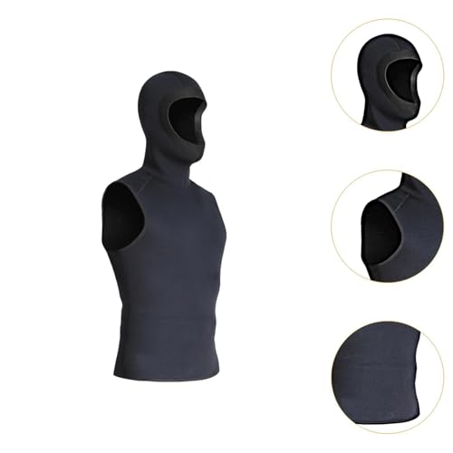 Chaleco de neopreno con capucha de 3mm para buceo, térmico para canotaje y surf miniatura 3
