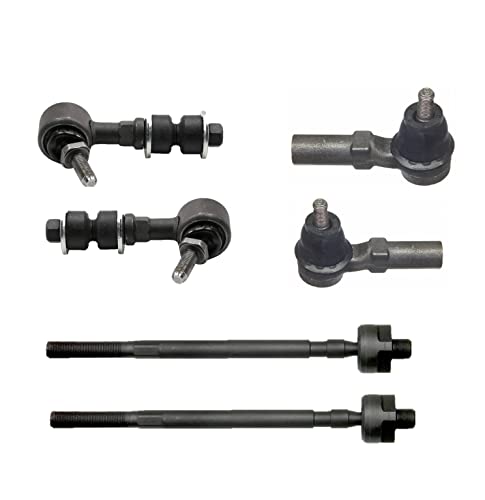 6 Pcs Front Suspension Kit Tie Rod Linkages & Sway Bar End Link #TOP21