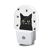 ZTHLL Black Cat Night Light, Night Light Plug into Wall with Dusk to Dawn Sensor, LED Lamp Energy Saving Lights for Men Women Boys Girls,Lamp for Bedroom Bathroom Hallway