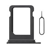 Risidamoy Single SIM Card Tray Black Replacement for iPhone 12 Mini US Version Sim Card Tray Holder Adapter with SIM Ejector Mobile Phone Repair Replace for iPhone 12mini A2176 A2398 A2399 A2400