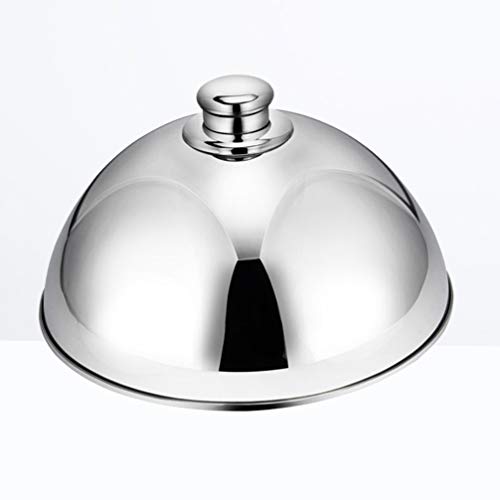 Yardwe Stainless Steel Dish Food Cover, Dome Plate Covers To Keep Food Warm (12.5Inch, Silver Bead) #TOP7