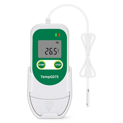 Hosrivae Temperature Humidity Data Logger with PDF Reports, 34560 Records, 10s-99h Interval, High Low Alarm Cold Storage Warehouse Lab Refrigerated Vehicle