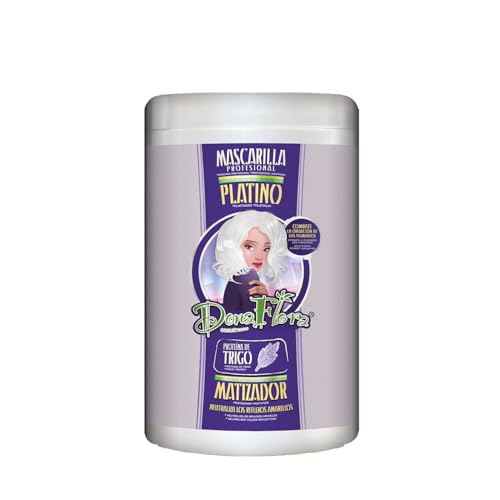 Dona Flora - Mascarilla Matizadora Platino - Neutraliza Tonos Amarillos y Naranjas - Hidratación y Nutrición Intensa - Pigmentos Violeta - Para Cabellos Rubios, Decolorados o Grises - 1 kg