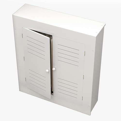 Meuble cache-radiateur moderne blanc à double porte pour intérieur raffiné
