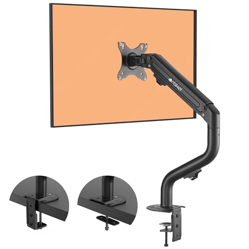 Image of ARTIKEL Monitor Desk Mount Adjustable Spring Assisted Monitor Arm VESA Mount with C Clamp Grommet Mounting Base Computer Monitor Stand (Curve, Single.)
