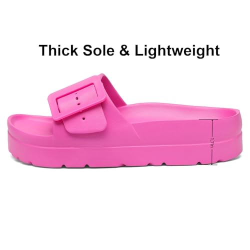 Image of TIKVAW Women's Platform & Wedge Sandals with Arch Support for Woman Slides Comfort Lightweight Outdoor Slippers Ultra Cushion