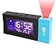 Nicoone Projektionswecker,Digital Projektion Wecker mit Lade, Digital Alarm Clock mit Temperatur Datum,Projektion Uhr für Nacht Home Office