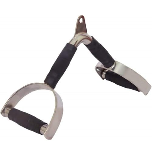 Image of Double D V-Shaped Handle with Grip - Premium Cable Attachment for LAT Pull Downs & Upper Body and Rowing Workouts