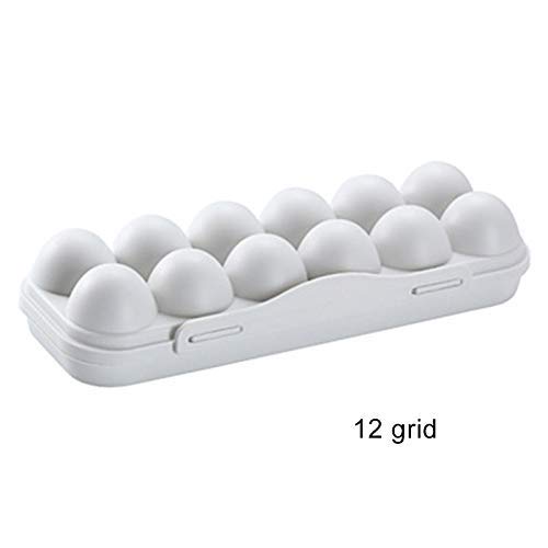 Farrom Plastic Eggs Storage Case Multiple Grids Holder Box for Fridge Eggs Container Boxes