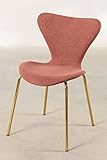 chaise jacobsen serie 7 occasion  Stylez Chaise Jacob rembourrée Pieds dorés Rose