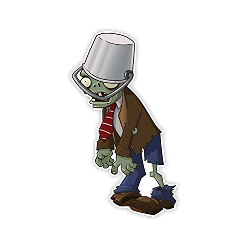 Plants vs. Zombies Wall Decals: Bucket Zombie (7 in x 12 in)