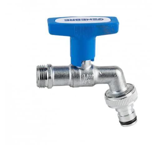 Robinet pour tuyau en T 3/4" x 1" pour dérivation