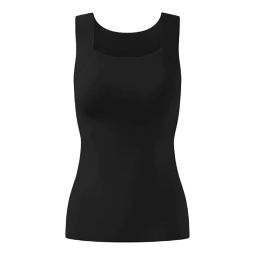 Tank Tops with Built in Bras for Older Women Sleeveless Wide Strap Camisole - image 3