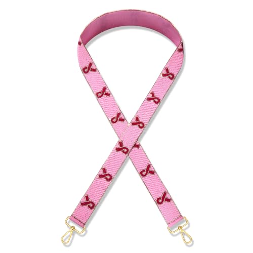 Sangle sac perles ruban rose le cadeau solidaire cancer du sein idéal