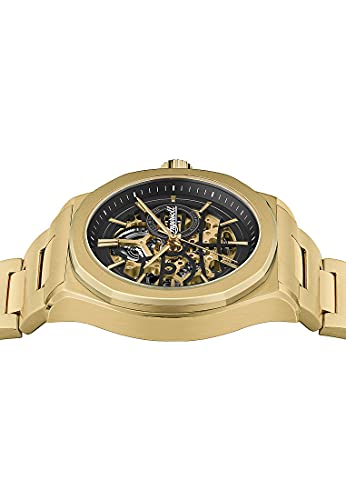 Ingersoll 1892 Automatikuhr The Orville für Herren mit schwarzem Zifferblatt und goldenem Edelstahlarmband I09305 – Bild 4