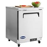 CHUMART 28' W Commercial Undercounter Refrigerator, Worktop Refrigerator...
