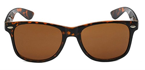 Sunglasses Classic 80’s Vintage Style Design (Tortoise, Brown Smoke)2