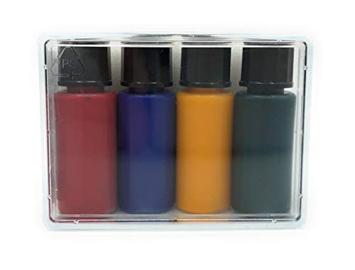 BELI-BECO FL-4 Glühlampen-Tauchlack - 1 Set mit 4 Farben je 10ml : Rot, Blau, Gelb, Grün