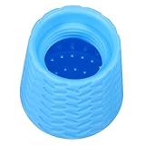 Toyvian 1Pcs Portable Dog Shower Sprayer Outdoor Pet Cleaning Tool with Soft Silicone Head for and Skin Care for Outdoor Adventures and Grooming Needs Blue