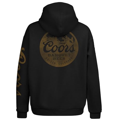 Tee Luv Men's Coors Banquet Beer Double Sided Forest Graphic Hoodie3