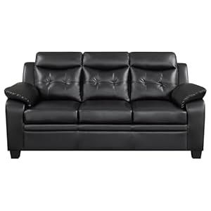 Coaster finley 2 piece sofa set black  urban country home decor