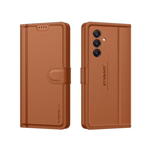 Image of KIVANO LUXE for Samsung A16 5G / Samsung F16 5G / Samsun M16 Luxury Handmade Leather Magnetic Flip Folio Case | Card Holder & Kickstand | Slim Protective Cover | Unisex - Brown