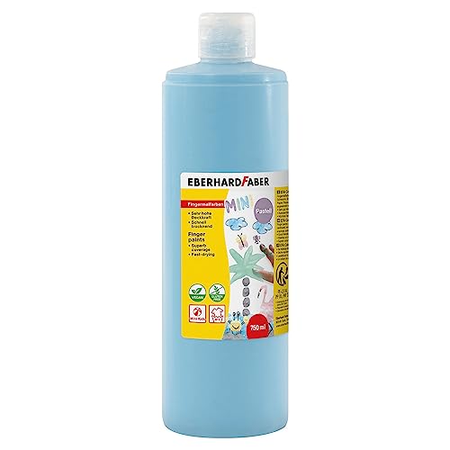 Eberhard Faber 578948 - Fingerfarbe EFA Color, pastell blau, 750 ml, schnelltrocknend und auswaschbar