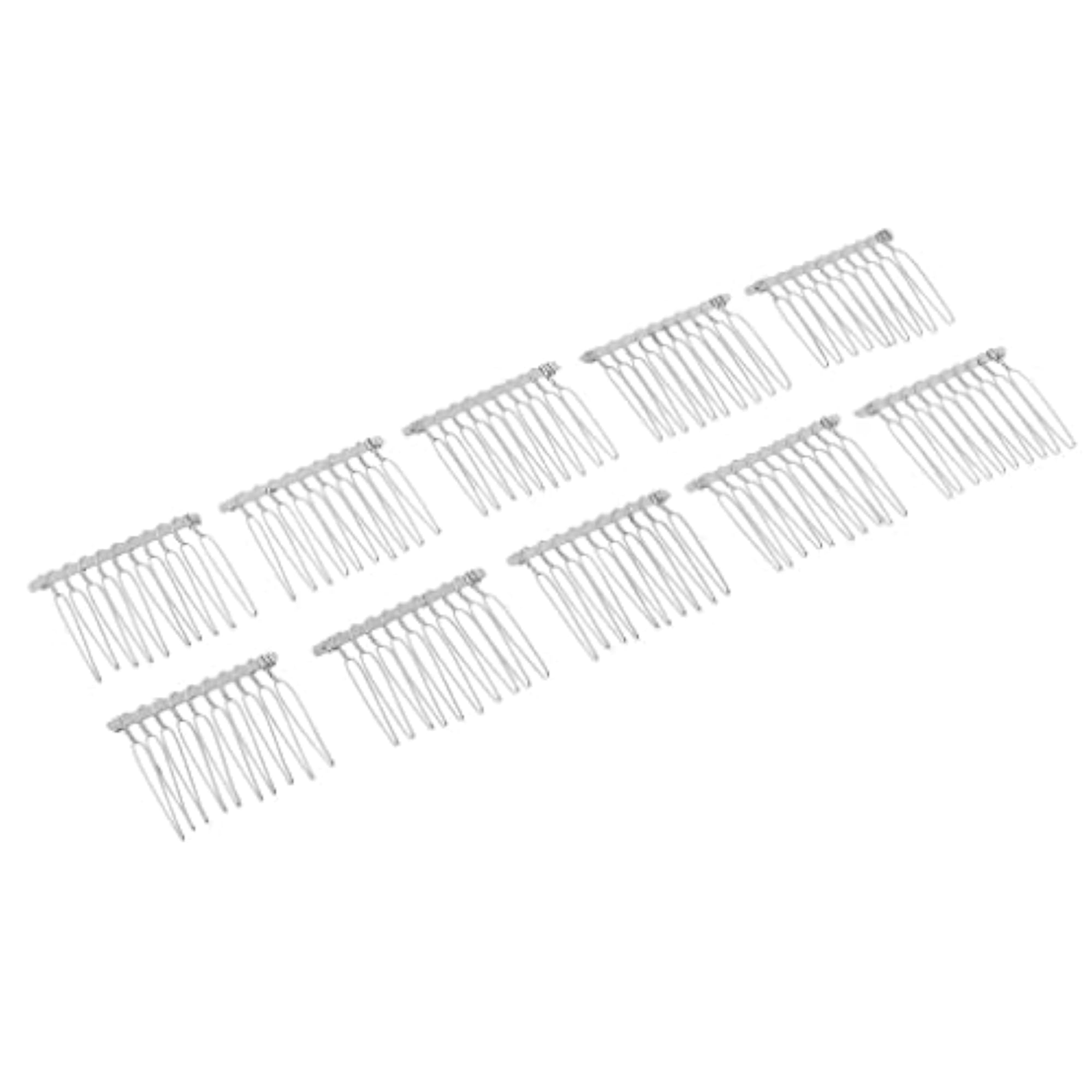 6x10Pcs Metal Hair Comb Slide Side Combs Hair Clip Decor