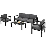 COSTWAY 5-Seater Garden Furniture Set, 4-Piece...