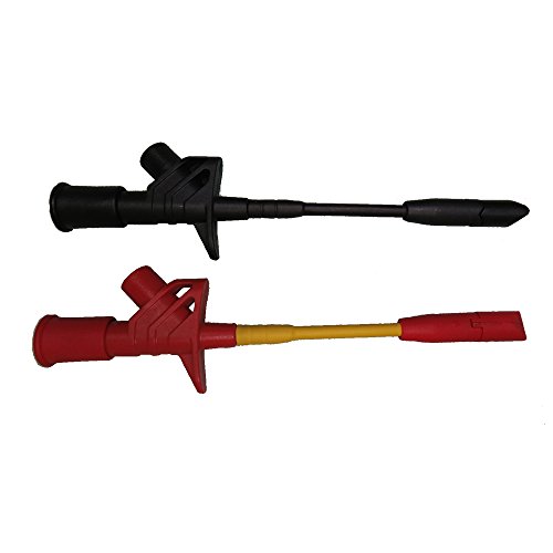 Reachs 4.0 Banana Socket Connection Wire Heavy Duty Insulation Piercing Probe Test Clip Fully Insulated Quick Pierce Testing Clips Multimeter Spring Load