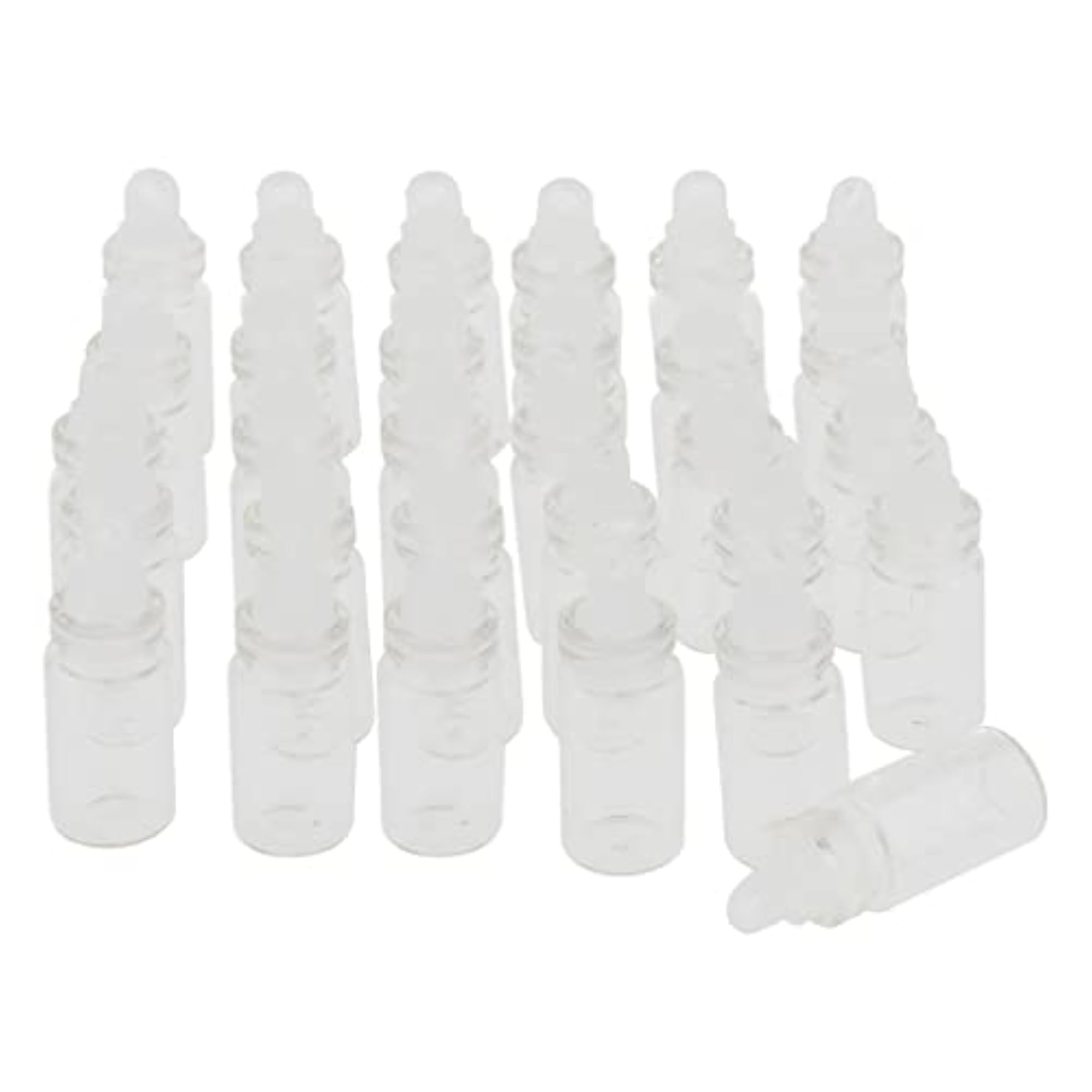2x 30 Pieces Mini Clear Glass Jars, Essential Oil DIY Bottles