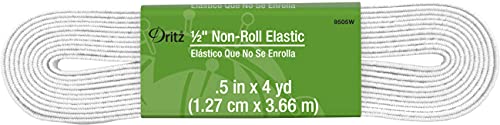 Élastique anti-roulement Dritz blanc polyester mercerie ruban couture