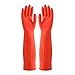 FUFU Manoplas 3 Pares De Guantes De Limpieza De Goma, Guantes for Lavavajillas De Cocina, Impermeables Y Reutilizables, Además De Terciopelo for Mantenerse Caliente (Color : Red, Size : M)